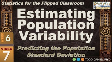 Estimating Population Variability – Applying a Sample to its Population (6-7)