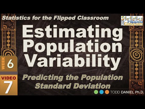 Estimating Population Variability – Applying a Sample to its Population (6-7)