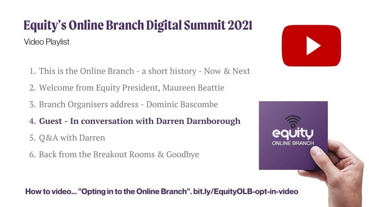 EquityUK's Online Branch 2021 Digital Summit. In Conversation with Darren Darnborough.