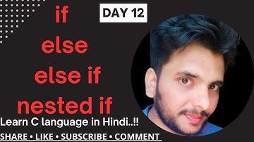12. If-else statements in C programming