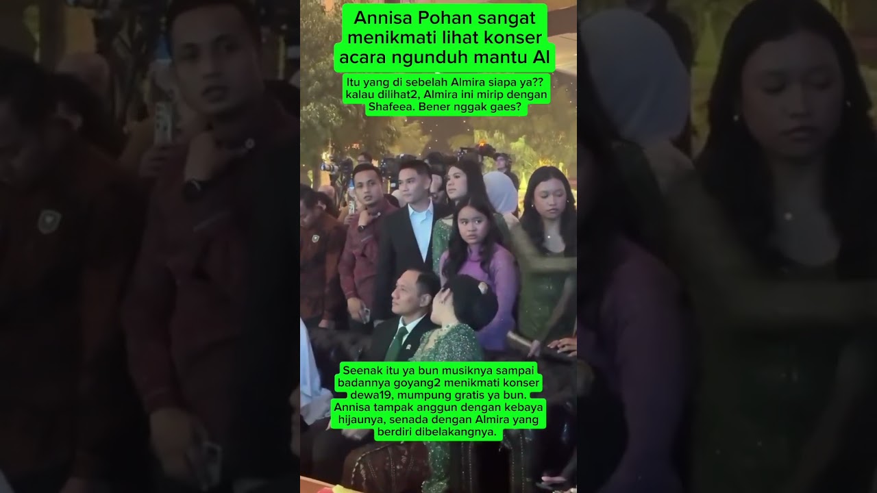 Annisa Pohan menikmati konser dewa19 di acara ngunduh mantu Al 