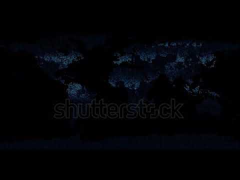 Digital World Map Background loop
