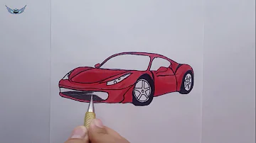 adim adim karakalem modifiyeli araba