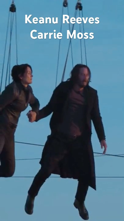 Keanu Reeves Jumping 💋Filming in action - @The Matrix @john wick @Shorts @Keanu Reeves- the ...