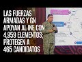 Las Fuerzas Armadas y GN apoyan al INE con 4,959 elementos; protegen a 465 candidatos