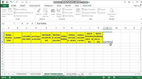 38 Coding Tombol Posting Rekap Pembayaran VBA Excel Pembuatan Aplikasi Pembayaran Rekening Air