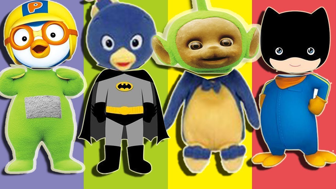 Wrong Heads Backyardigans Batman Dipsy Pororo Finger Family Song - YouTube