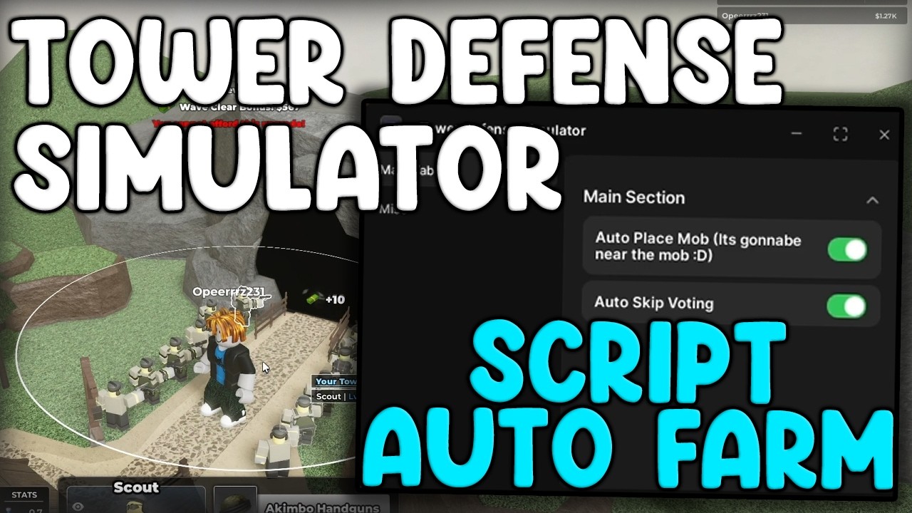 [💘НОВИНКА] Автоматический скрипт для Tower Defense Simulator: фарм, размещение и улучшение — Robl...