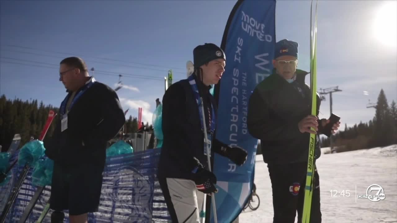 Paralympian Keith Gabels gives out adaptive gear to athletes at Hartford Ski Spectacular