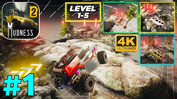 Mudness 2 - Offroad Car Simulator | Gameplay Walkthrough Part 1 | Level 1-5 ( iOS )2024
