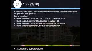 Praktikum 10 - Managing Subprograms