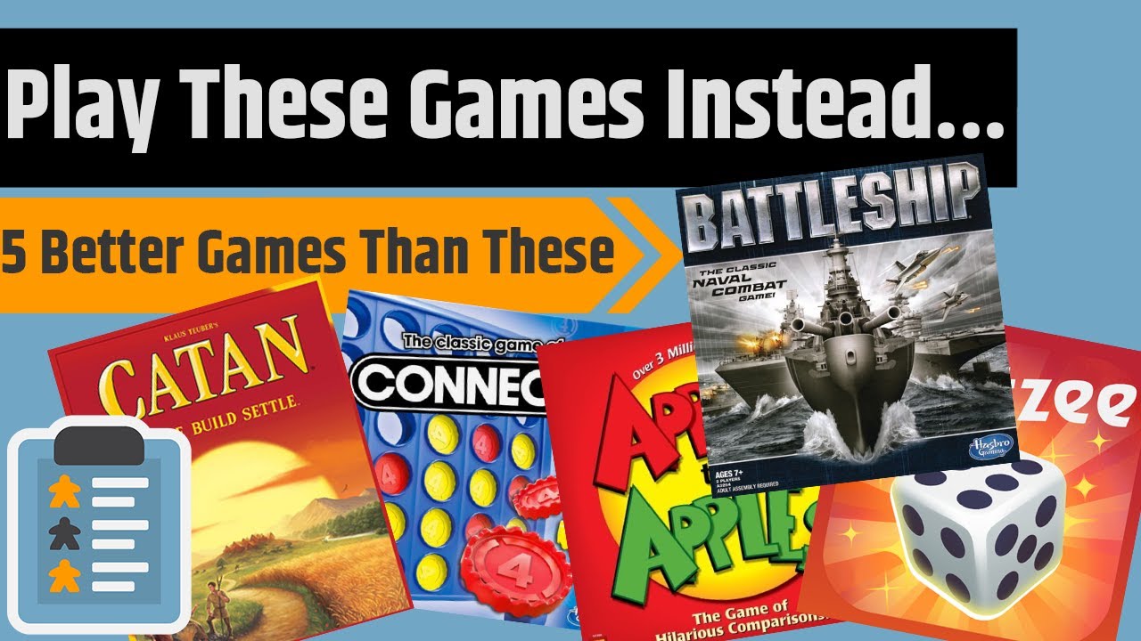 Instead of This - 5 Games Better Than Catan, Connect 4, Battleship, Yahtzee and Apples to Apples