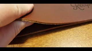 Rustic Leather Personalized Recipe Binder - CookbookPeople.com