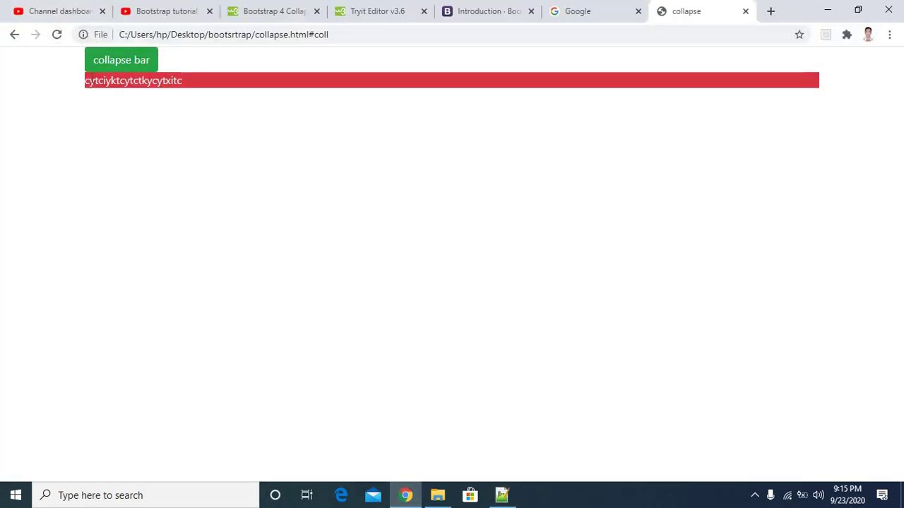 Bootstrap tutorial in bangla collapse - YouTube
