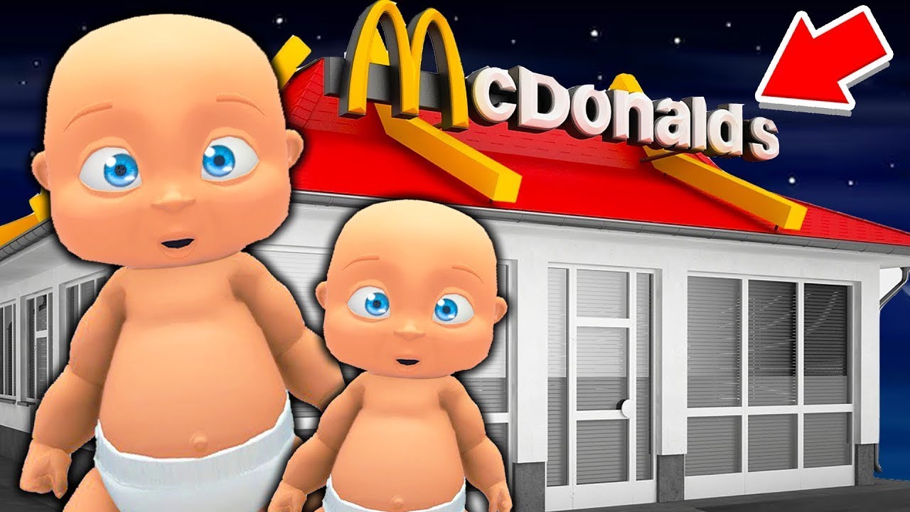 Baby SNEAKS Into MCDONALDS With BROTHER...