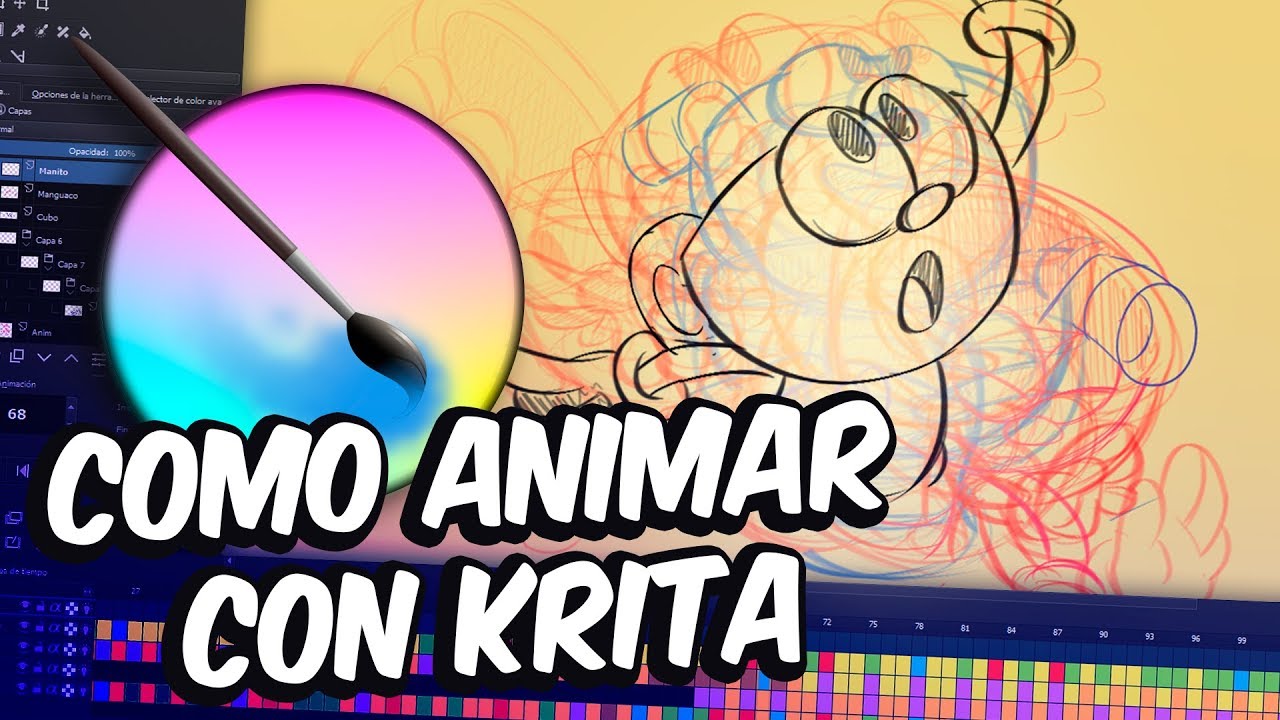 COMO ANIMAR EN KRITA - Tutorial ¡Un programa GRATIS de animación! - YouTube
