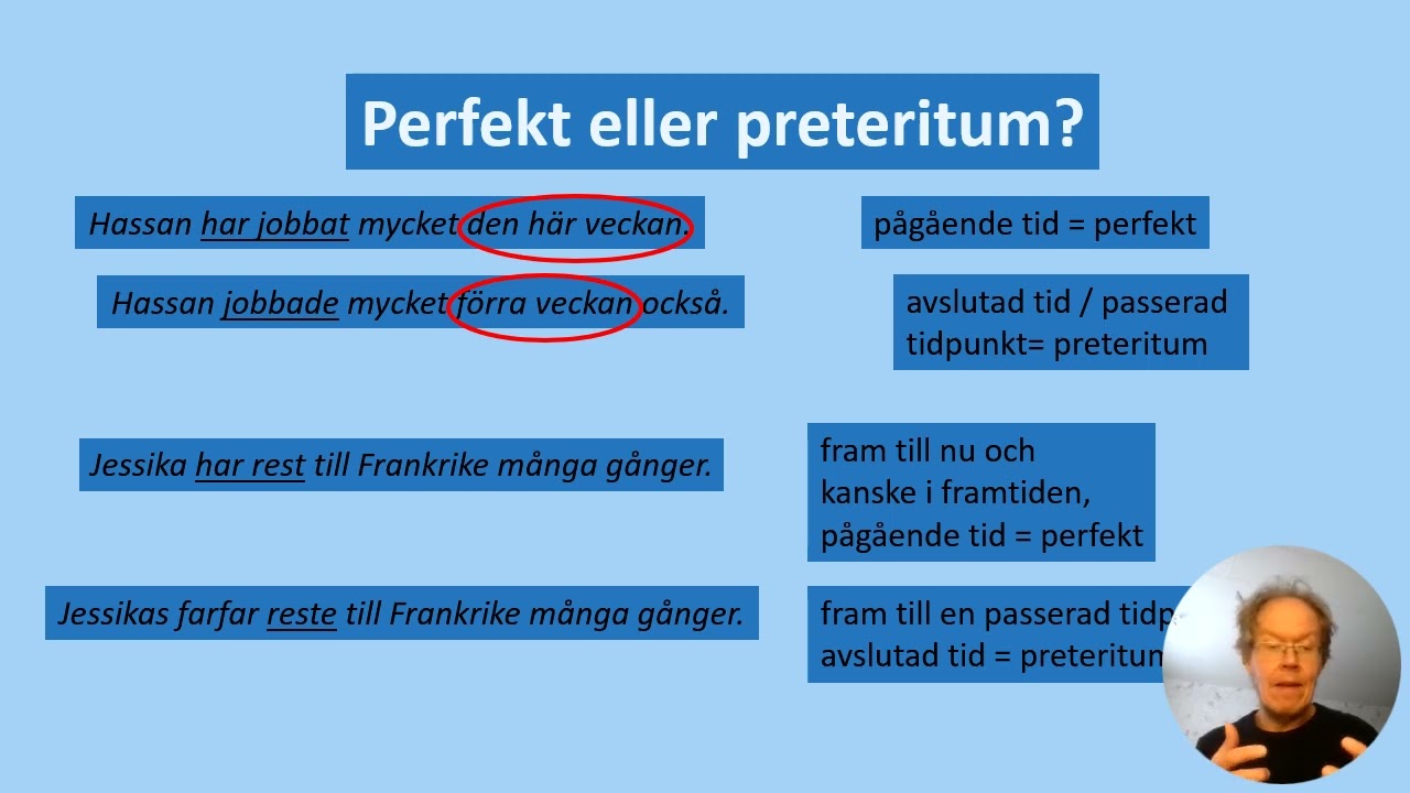 Perfekt eller preteritum