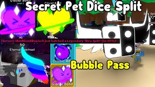 I Hatched New Secret Pet Dice Split! Shiny Eternal Contrast - Bubble Gum Simulator Roblox