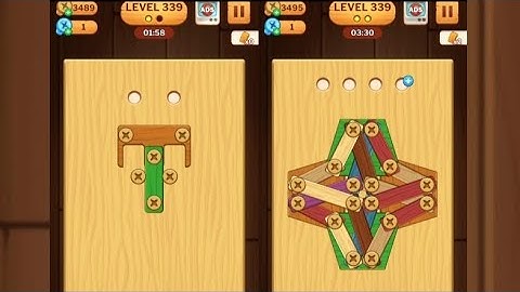 Screw Puzzle: Wood Nut & Bolt - Level 339