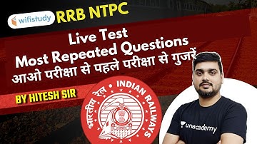 1:30 PM - RRB NTPC & Group D 2020-21 | Reasoning by Hitesh Mishra | Live Test (Most Repeated Ques)