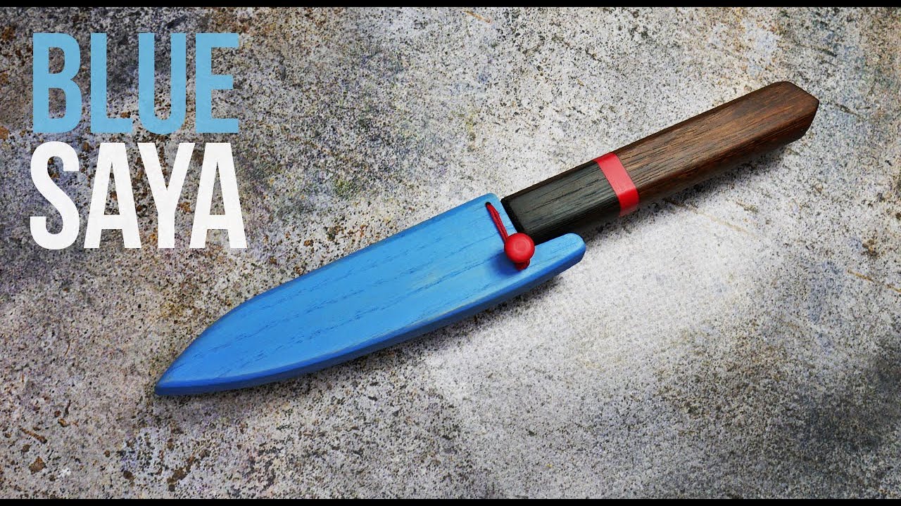 Making a small blue SAYA for paring knife (japanese style)