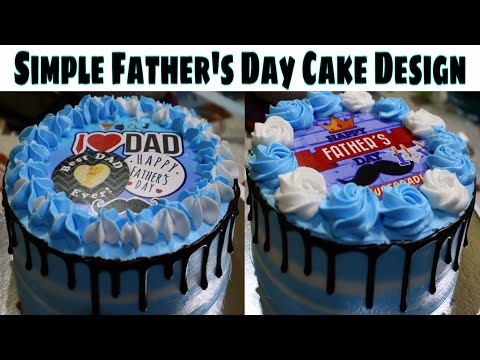 images Simple Buttercream Fathers Day Cake Design simple father s day cake design