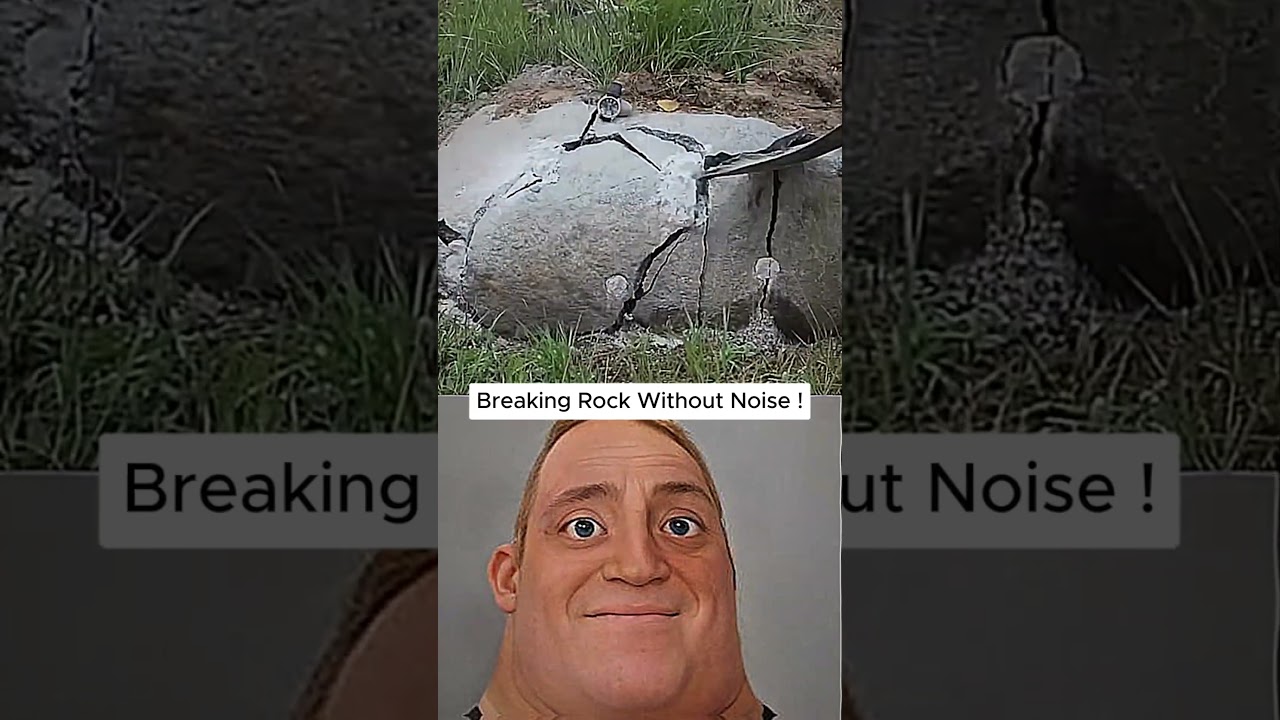Бесшумное разрушение скал с помощью химической реакции