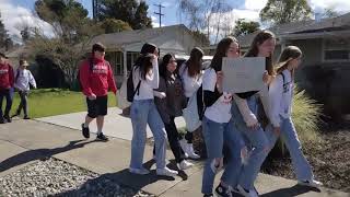 Slater Middle School students walk out of class