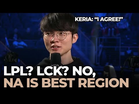 Faker 😱CAUGHT😱 saying "LCS is the best region!"