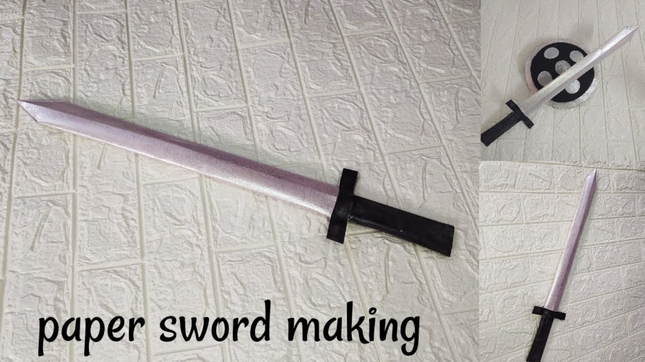 How to make paper sword // DIY paper sword - YouTube