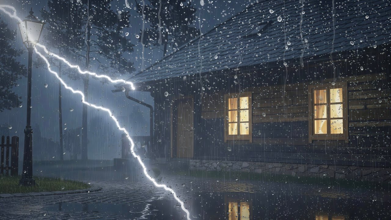 Heavy Rain & Thunderstorm for Deep, Fast Sleep 🌧️⚡ | 8 Hours - YouTube
