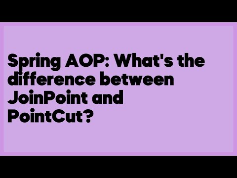 Spring AOP: What's the difference between JoinPoint and PointCut?  (18 answers)