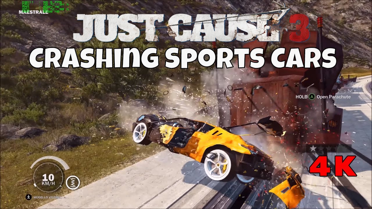 just cause 4 mods Just Cause 3 Crashing Sports Cars VS The Train 4K