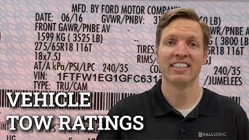 Vehicle tow ratings: GVWR, GCWR, tongue weights, and more.
