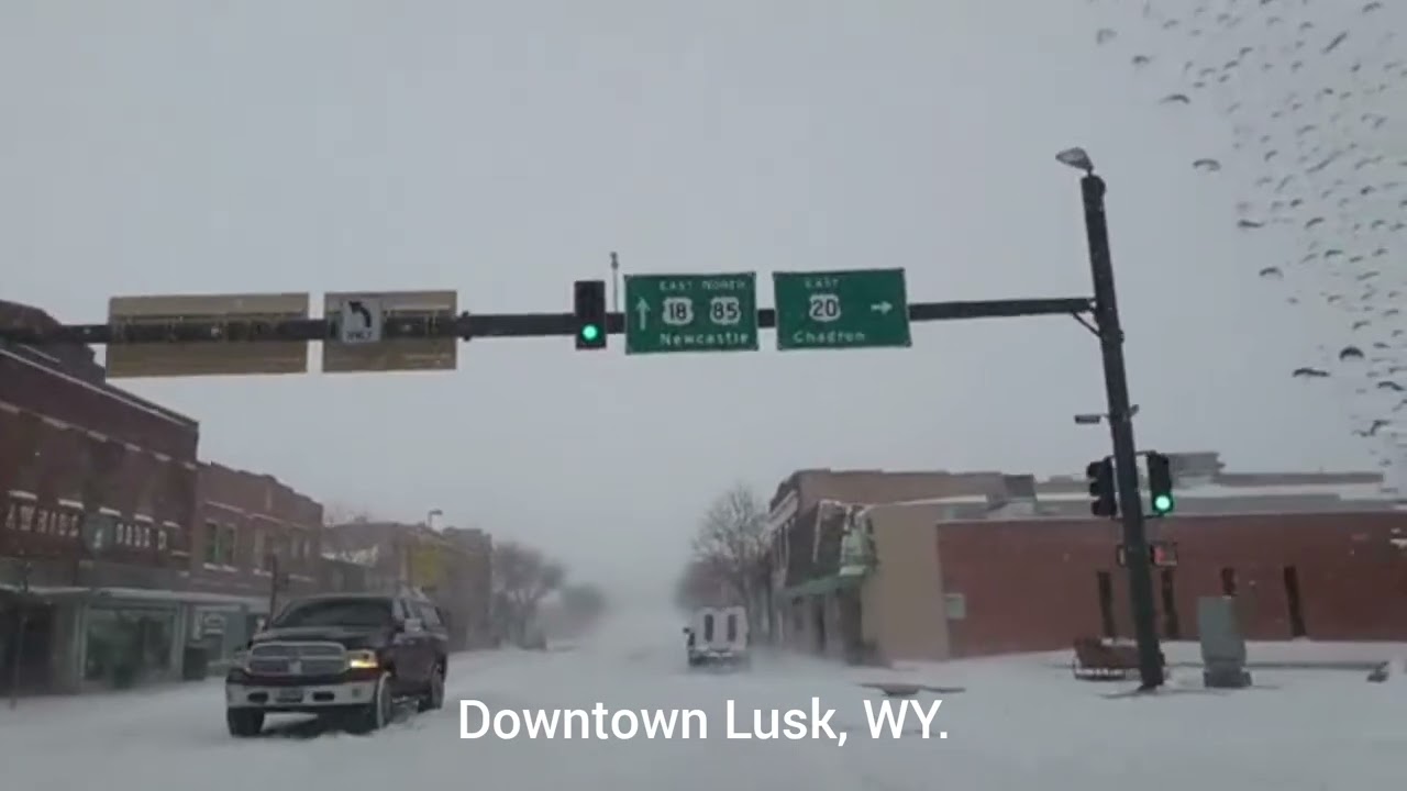 Winter drive Douglas, Wyoming to Edgemont, South Dakota - whiteout the whole way! 