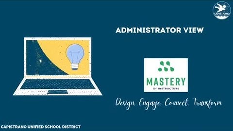 Administrator View in Mastery Connect