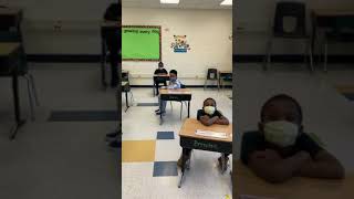 The Pledge Allegiance with Mrs. Gmyrek’s  class