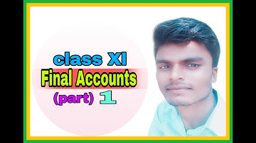 Final Accounts class 11 in nepali  (part 1)