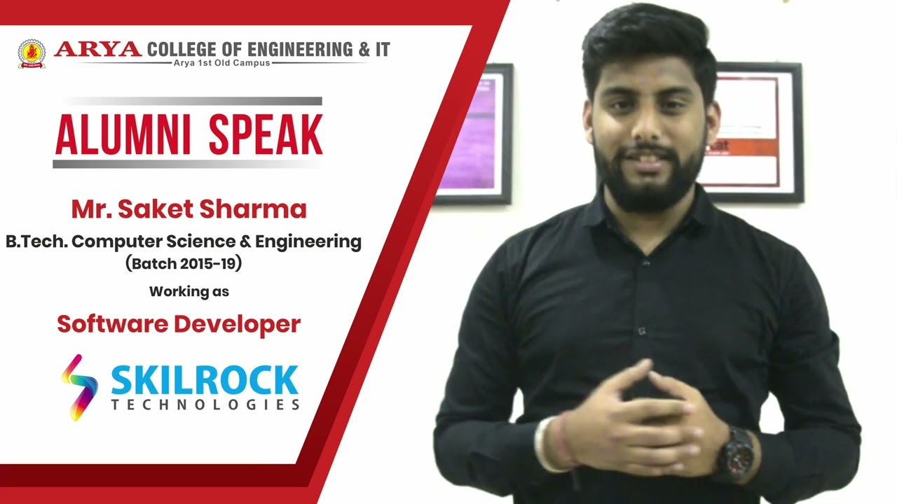 Alumni Diaries: Saket Sharma's Journey from ACEIT to Software Developer at Skillrock Technologies