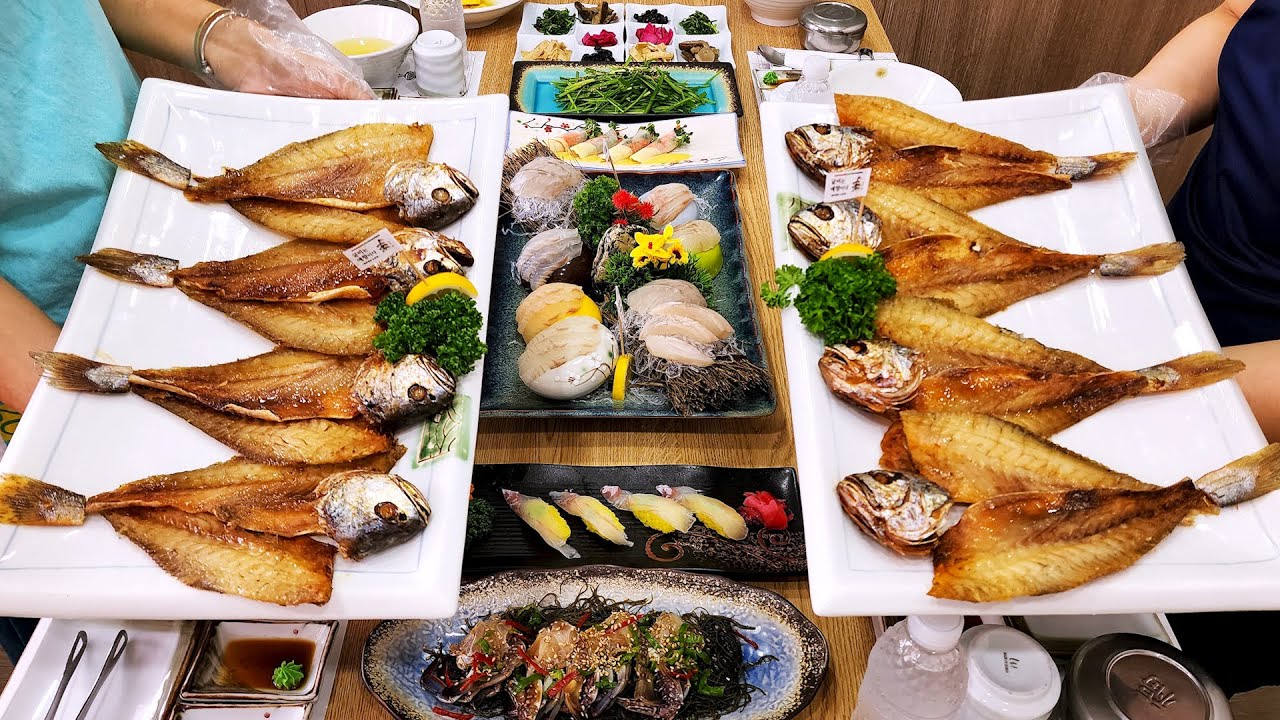 32Cm 대왕 보리굴비가 올라간 푸짐한 전라도 한정식, 광어, 우럭, 신선한 활어회, Amazing bountiful