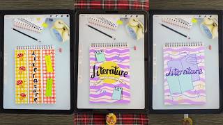 Top 10 Soft & Aesthetic Literature Notebook Cover Designs 📖✨ | Digital Front Page screenshot 4