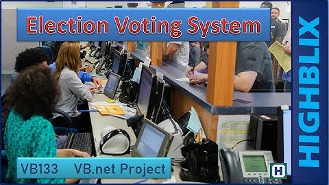 Election Voting System Computer Based | Vb.net CSharp How to Final Year Project Idea and Demo VB133
