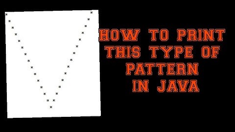 How To Print Alphabet V Pattern In Java