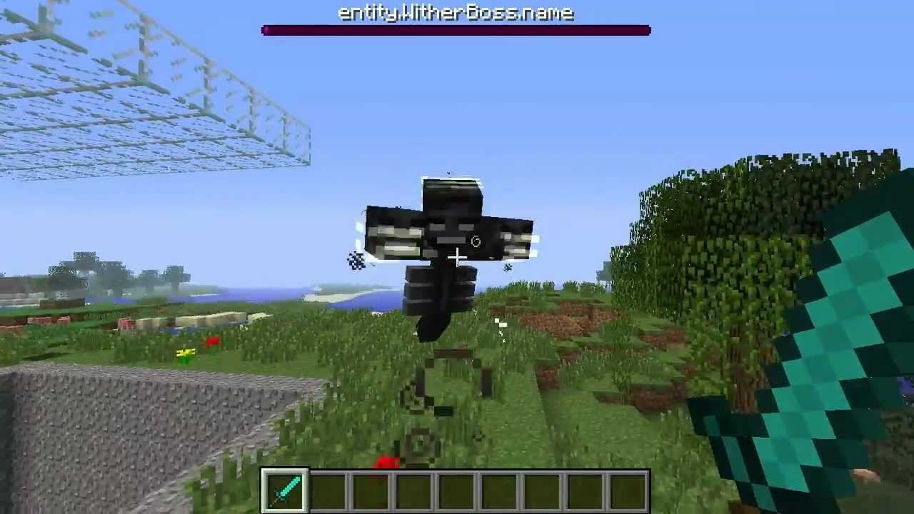 Minecraft: Wither boss, baby zombie naživo (snapshot 12w34b) - YouTube