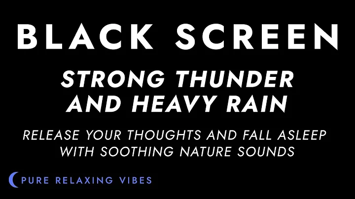 Strong Thunder and Heavy Rain Sounds for Sleeping - Black Screen | Sleep Sounds - Fall Asleep Fast