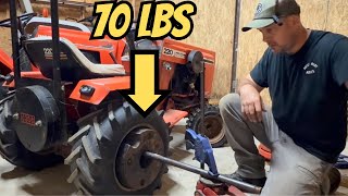 How to EASILY mount HEAVY wheel weights YOURSELF!