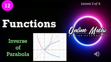 Functions Grade 12: L3 Inverse of a Parabola
