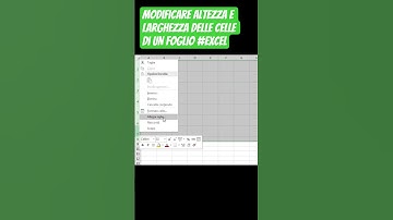 Nel video puoi vedere come modificare altezza e larghezza delle celle di un foglio #excel
