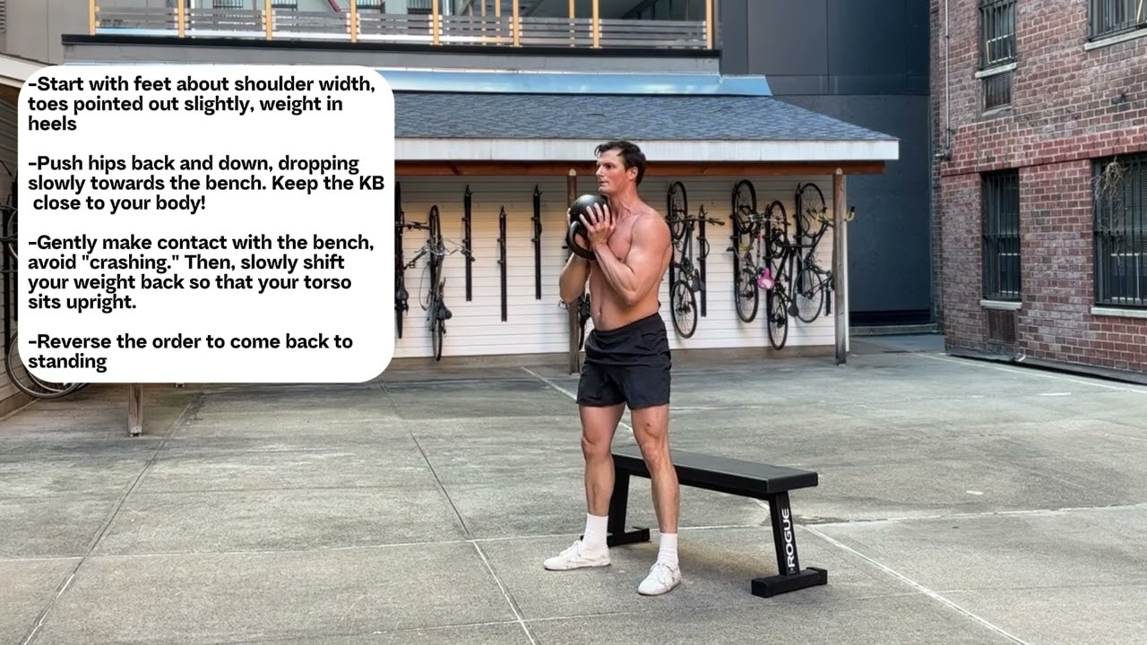 Kettlebell Goblet Squat to Bench