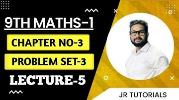 9th Maths-1 | Chapter No 3 | Polynomials | Problem Set-3 | Lecture 5 |